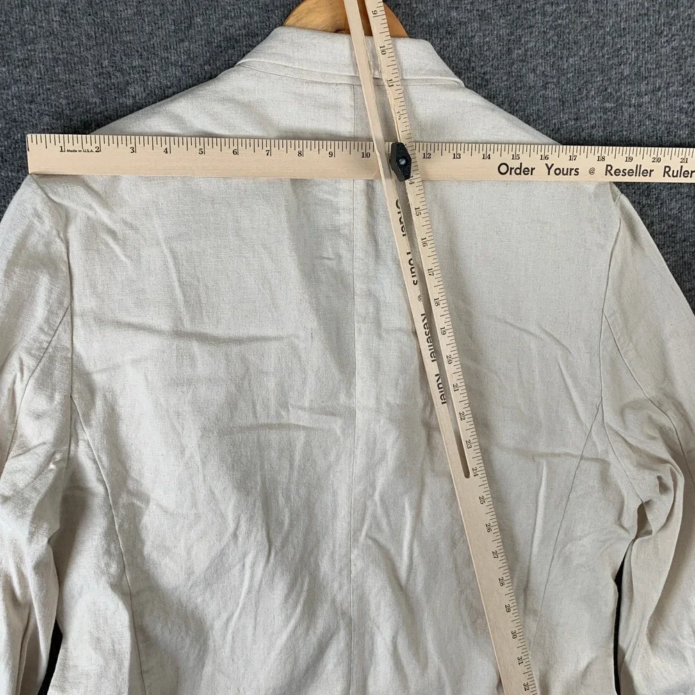 State & Liberty Blazer Men 42 Linen Cream Unstructered Performance Sport Coat